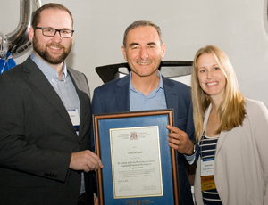 An image of, from left to right, Dr. Brady Bouchard, Dr. Bob Bluman, and Dr. Brenna Lynn