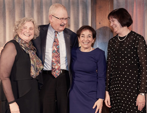 An image of, from left to right, Dr. Susan Phillips, Dr. Reginald L. Perkin, Dr. Eva Grunfeld, and Dr. June Carroll